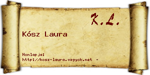 Kósz Laura névjegykártya
